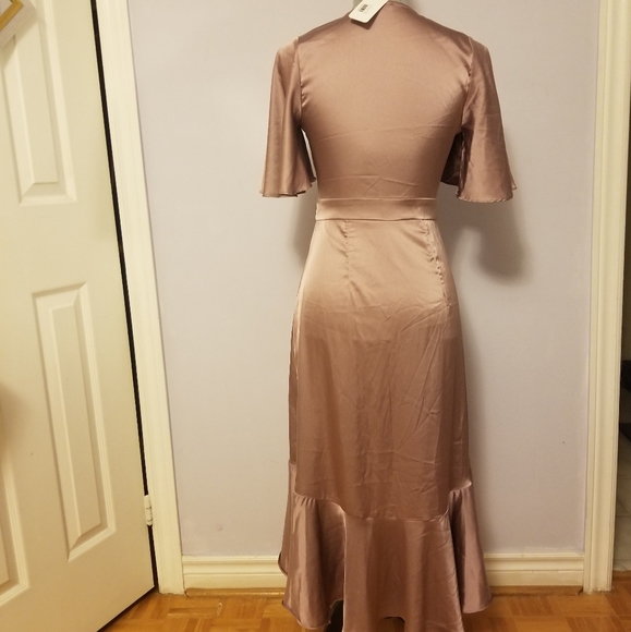 Satin Lilac Yrel Lilas Wrap Dress - Picture 10 of 12